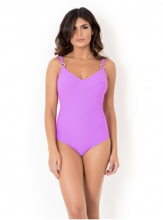 Maillot de bain sculptant 1 pièce Mirabasic Urania - Violet - Miradonna