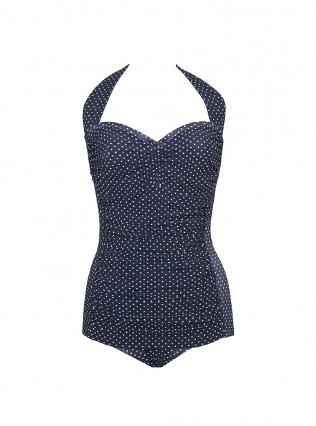 Maillot de bain gainant Spellbound Bleu Marine - Pin Point - "M" - Miraclesuit swimwear