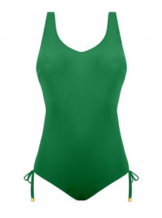 Maillot de bain sculptant 1 pièce Mirabasic Diana Laces - Vert - Miradonna