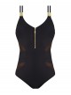 Maillot de bain sculptant 1 pièce Minerva - Noir - Mirachic - Miradonna