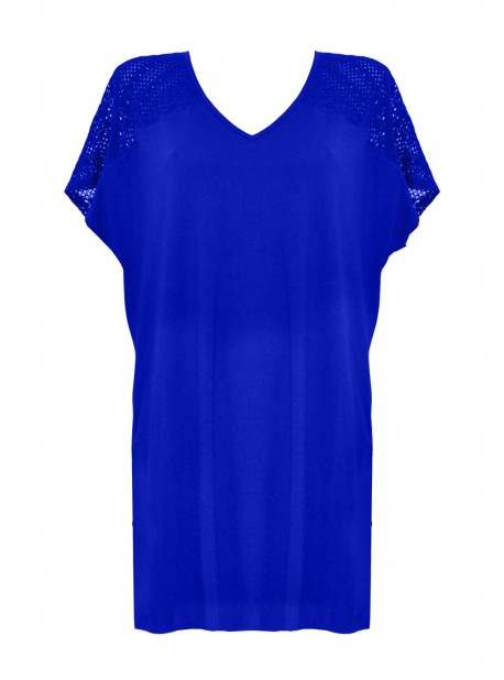 Maxi T-shirt - Bleu - Mirachic - Miradonna