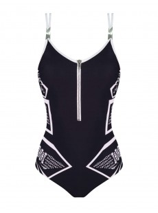 Maillot de bain sculptant 1 pièce - Diana Zip - City Shore - Miradonna