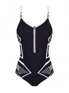 Maillot de bain sculptant 1 pièce - Diana Zip - City Shore - Miradonna