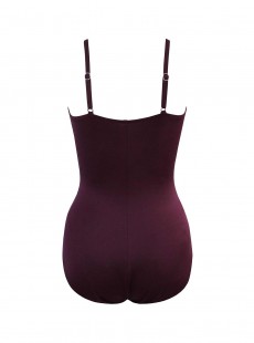 Maillot de bain gainant Love Knot Bordeaux - Rock Solid - "M" - Miraclesuit Swimwear