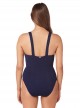 Maillot de bain lissant 1 pièce plongeant Electra Bleu Marine - Crete - Amoressa