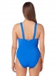 Maillot de bain lissant 1 pièce plongeant Electra Bleu Electrique - Crete - Amoressa