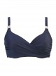 Haut de maillot de bain Surplice bleu nuit - Solid - "M" - Miraclesuit Swimwear