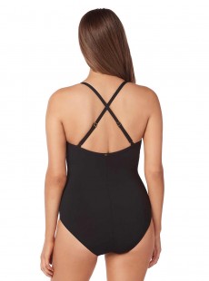 Maillot de bain lissant 1 pièce Nothern Cross Noir - Eclipse - Amoressa	