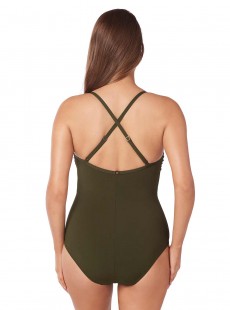 Maillot de bain lissant 1 pièce Nothern Cross Olive - Eclipse - Amoressa