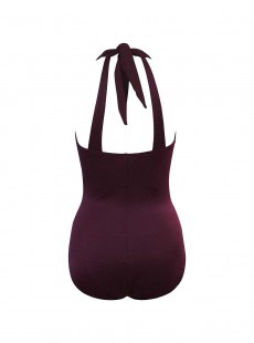 Maillot de bain gainant Rockstar Bordeaux- Rock Solid - "M" -Miraclesuit Swimwear