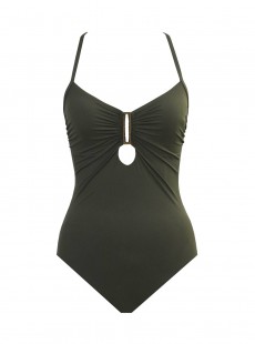 Maillot de bain lissant 1 pièce Nothern Cross Olive - Eclipse - Amoressa