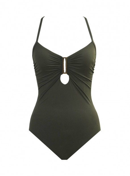 Maillot de bain lissant 1 pièce Nothern Cross Olive - Eclipse - Amoressa