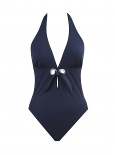 Maillot de bain lissant 1 pièce Murano Bleu Marine - A Venetian Affair - Amoressa