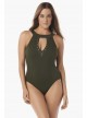 Maillot de bain lissant 1 pièce Linda Olive - Freedom - Amoressa	