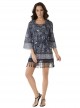 Robe de plage Beach Coverup imprimé fleuris bleu - Provence d'azur - "  M  " - Miraclesuit Swimwear