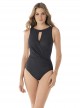 Maillot de bain 1 pièce gainant Arden bleu - Rock Solid - " M " - Miraclesuit Swimwear