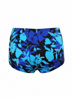 Culotte de bain gainante taille-haute Norma-Jean Retro Bleu - Petal Play - "M" - Miraclesuit Swimwea