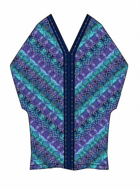 Caftan Bleu - Blue Curacao - "M" - Miraclesuit swimwear