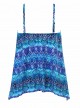 Peephole Tankini Top Bleu - Blue Curacao - "M" - Miraclesuit swimwear
