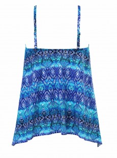 Peephole Tankini Top Bleu - Blue Curacao - "FC" - Miraclesuit Swimwear