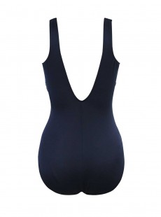 Maillot de bain gainant Crossover Bleu Nuit - Illusionists - "M" - Miraclesuit swimwear