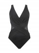 Maillot de bain gainant Crossover Noir - Illusionists - "W" - Miraclesuit Swimwear