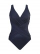 Maillot de bain gainant Crossover Bleu Nuit - Illusionists - "W" -Miraclesuit Swimwear