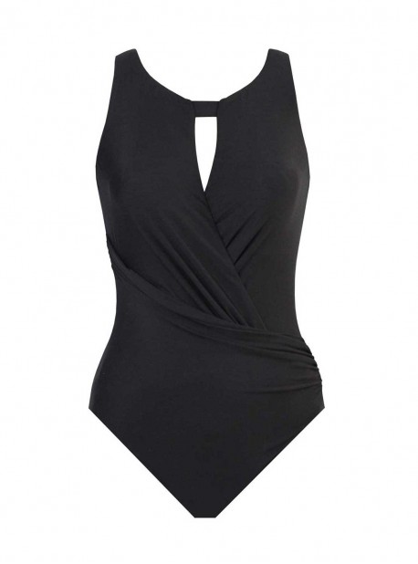 Maillot de bain 1 pièce gainant Arden noir - Rock Solid - " M " - Miraclesuit Swimwear