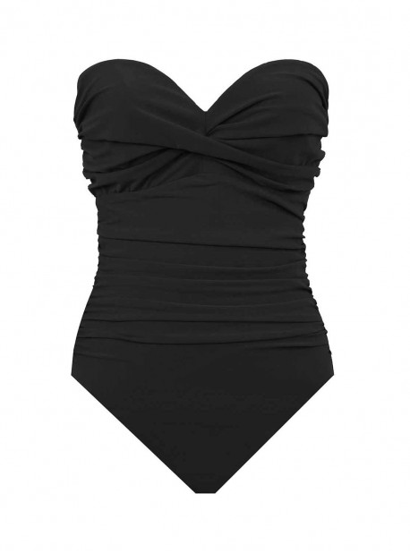 Maillot de bain gainant Madrid Noir - Rock Solid - "M" -Miraclesuit Swimwear