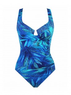 Maillot de bain gainant Escape Bleu - Best Fronds Ever - "M" - Miraclesuit swimwear