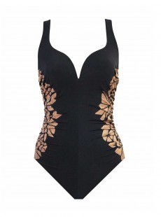Maillot de bain gainant Temptress Noir - Gilted As Charged - "FC" -Miraclesuit Swimwear