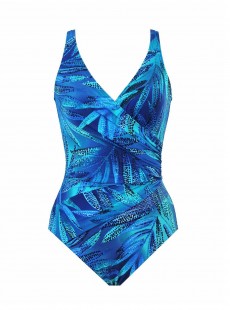 Maillot de bain gainant New Hidden Treasure Bleu - Best Fronds Ever - "M" - Miraclesuit swimwear
