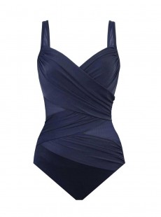 Maillot de bain gainant Madero Bleu Marine - Net Work - "W" - Miraclesuit swimwear