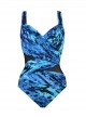 Maillot de bain 1 pièce gainant Madero imprimé bleu - Turning Point - " M " - Miraclesuit Swimwear