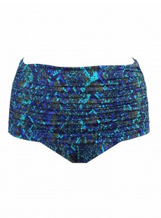 Culotte de bain gainante taille-haute Norma-Jean Retro Multicolor - Basilisk - "M" - Miraclesuit Swimwear