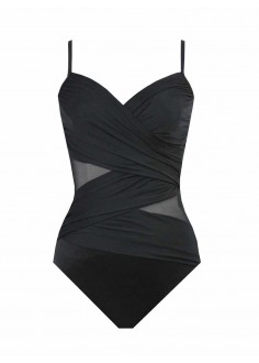 Maillot de bain gainant Mystify Noir - Net Work - "M" - Miraclesuit swimwear