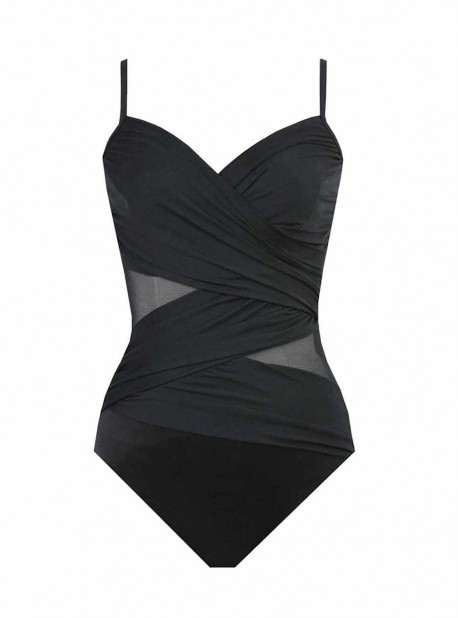 Maillot de bain gainant Mystify Noir - Grands bonnets "FC" - Miraclesuit