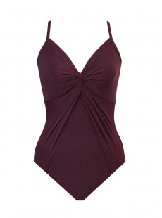 Maillot de bain gainant Love Knot Bordeaux - Rock Solid - "M" - Miraclesuit Swimwear