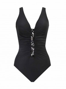 Maillot de bain gainant Jewel Box Noir - Treasure Island - "M" - Miraclesuit swimwear