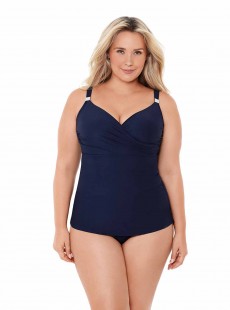 Tankini Surplice bleu nuit - Solid - "M" - Miraclesuit Swimwear