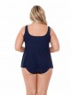 Ursula Tankini Top Bleu Nuit - Solid - "W" - Miraclesuit Swimwear