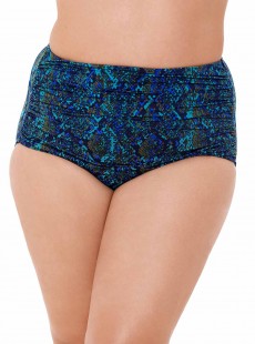 Culotte de bain gainante taille-haute Norma-Jean Retro Multicolor - Basilisk - "M" - Miraclesuit Swi