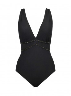 Maillot de bain lissant 1 pièce Lupita Noir - Romancing the Stone - Amoressa