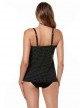 Love Knot Tankini Top Noir et Blanc - Pin Point - "FC" - Miraclesuit Swimwear