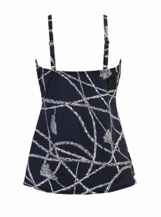 Love Knot Tankini Top Bleu Nuit - Thoroughbred - "M" - Miraclesuit swimwear