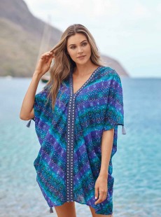 Caftan Bleu - Blue Curacao - "M" - Miraclesuit swimwear