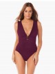 Maillot de bain lissant 1 pièce plongeant Delahaye Zin - Moderne - Amoressa	