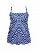 Kami Tankini Top Bleu - Hypnotique - "M" - Miraclesuit swimwear