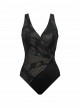 Maillot de bain gainant Circe Noir/Imprimés doré - Sari Not Sari - "M" - Miraclesuit swimwear