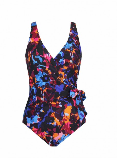 Maillot de bain gainant Gamine Imprimés à fleurs multicolores - Solstice - "M" - Miraclesuit Swimwea